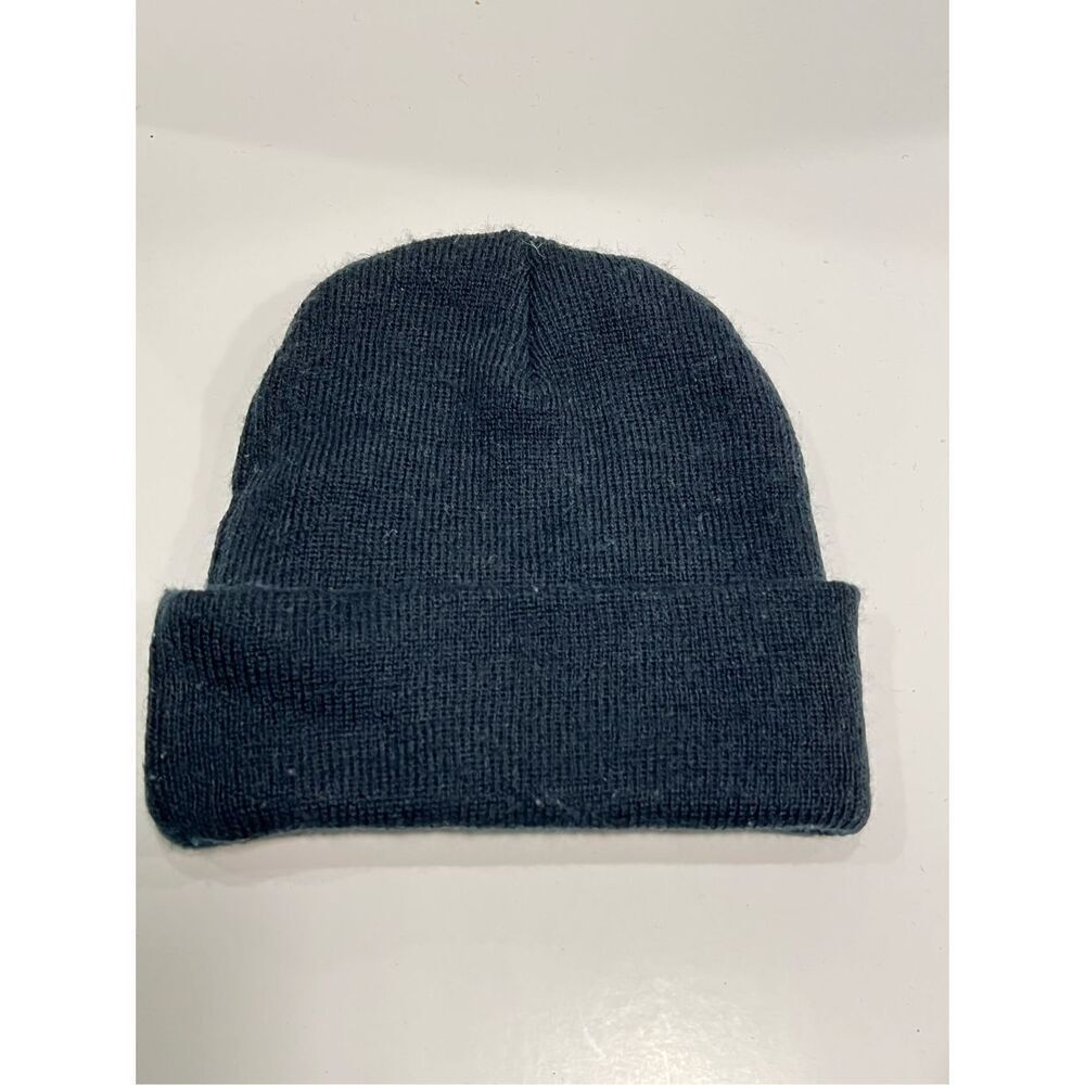 P Men’s Black Knit Beanie Hat One Size